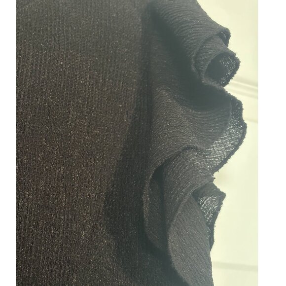 Molly Bracken La Soir Black Ruffle Texture Top / Blouse - Picture 7 of 7